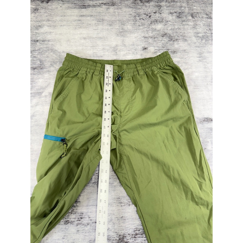 REI Co-op Mens Hiking Pants Olive Green Nylon Stretch Size Medium Drawstring - Picture 8 of 10